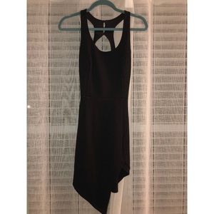 Tobi black open back slip dress